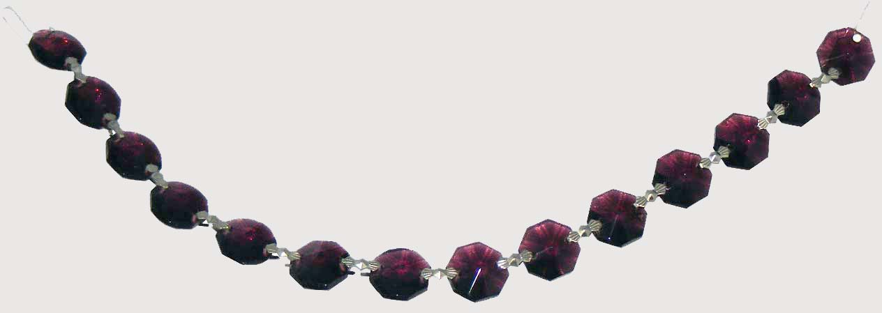 Amethyst Chain 14mm Octagon 8" BT