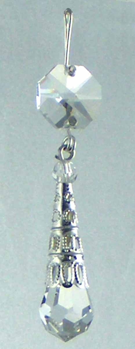 Silver Cone Crystal Plug