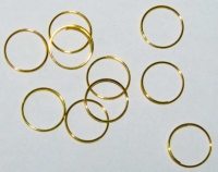 45 x Gold Plated Ring 10 mm